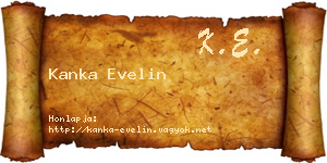 Kanka Evelin névjegykártya